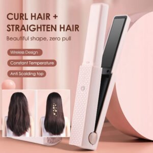 Hair Straightener Cordless | Usb Hair Straightener | Mini Ceramics Hair Curler 3 Constant Temperature| Portable Flat Iron For Travel